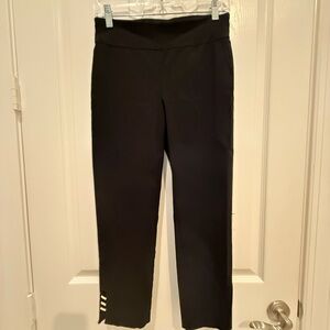 Zac & Rachel Black Pants with Gold Accents size 4p